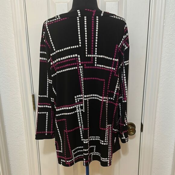 Cato Multicolored Long Sleeve V-Neck Tunic - Picture 3 of 3